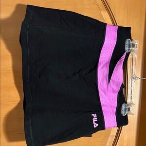 Fila Black and Pink Skort with Stretchy Athletic Fit